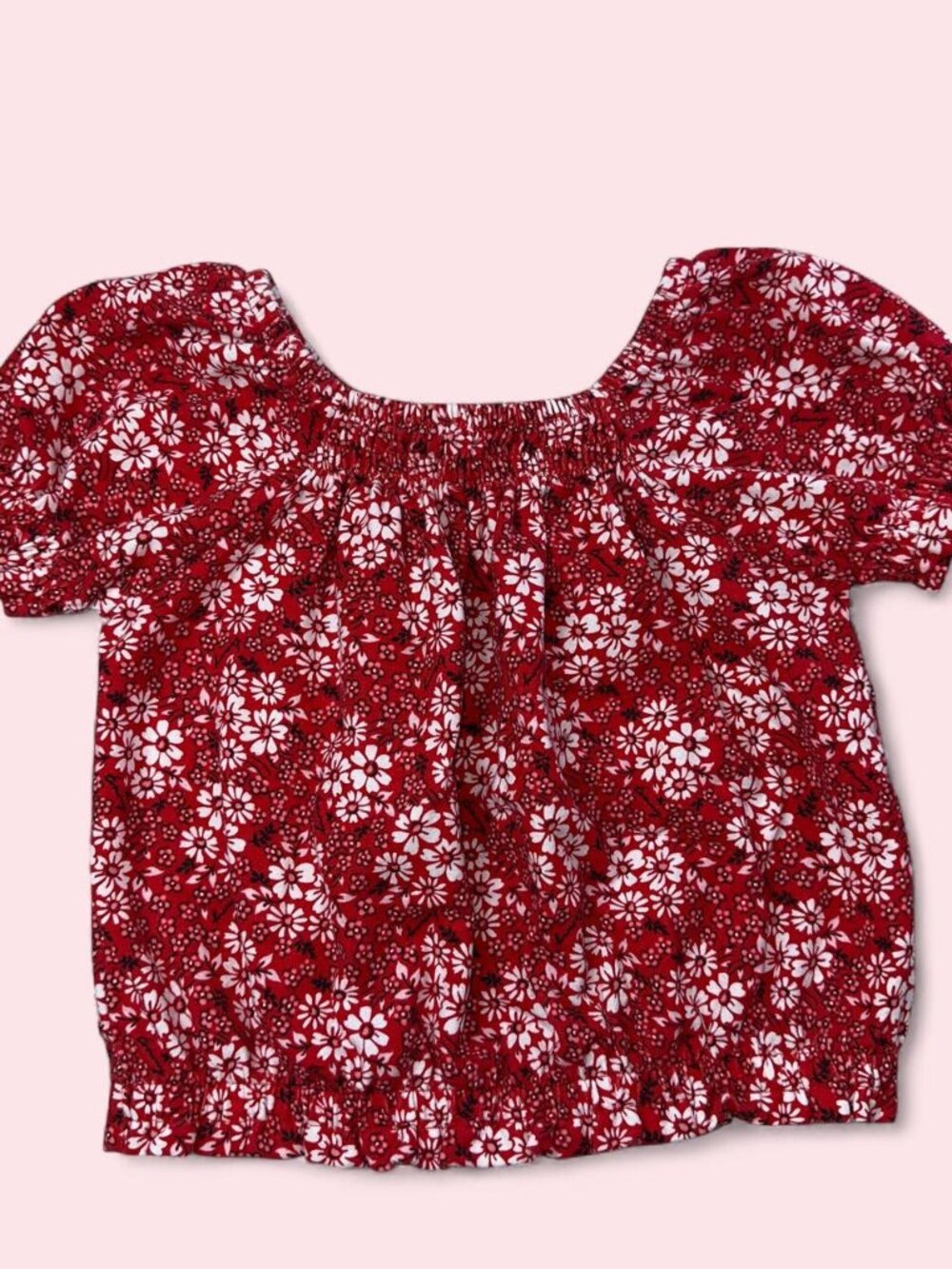 Tommy Hilfiger girls red & white floral top